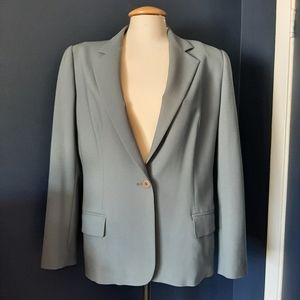 Armani Collezioni Light Gray Single-Button Blazer